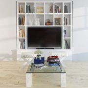 3D model Wall TV with decor