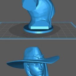 3D model Ashe Bust – Overwatch – 3D Print