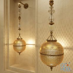 3D model Wall Lamp Arabic style