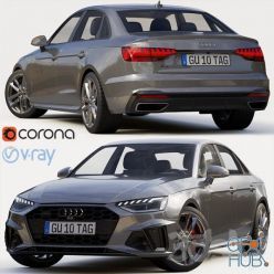 3D model Audi A4 Sedan S-Line 2020