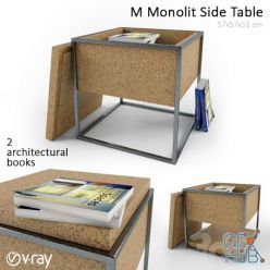 3D model M_Monolit_Side_Table_+_2_books