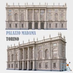 3D model Palazzo Madama (max, obj)