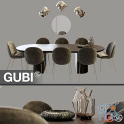 3D model Gubi Dining Set (Vray+Corona)