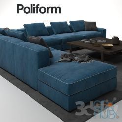 3D model Sofa Dune by Poliform