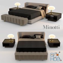 3D model Creed Bed by Minotti