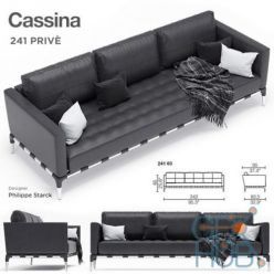 3D model Cassina Prive sofa