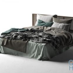 3D model Queen Bed 2 (max, fbx, obj)