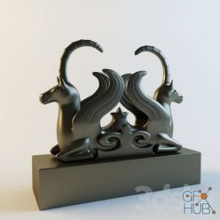 3D model Mythological horses statuette