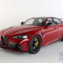 3D model Alfa Romeo Giulia GTAm 2021 car
