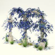 3D model Arches with clematis