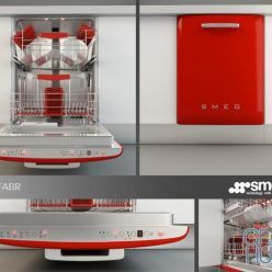 3D model Dishwasher smeg ST2FABR