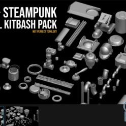 3D model ArtStation Marketplace – 100+ Steampunk small Kitbash pack Vol_2