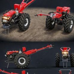 3D model Garden Tractor Gameready