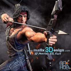 3D model 3D Print Rambo (Sylvester Stallone)