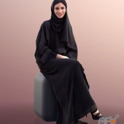 3D model Woman Wearing Hijab Scanned