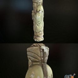 3D model Chinese Statue 01 PBR