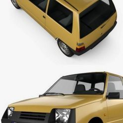 3D model Lada Oka 1111 1989