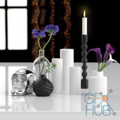 3D model Vases and metalhead skull by CB2