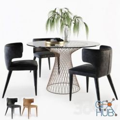 3D model Coco Republic Melrose Dining Chair