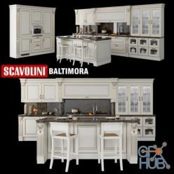 3D model Kitchen set Baltimora by Scavolini