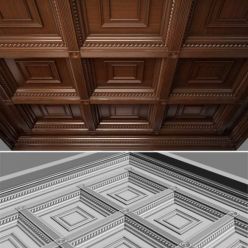 3D model Coffered ceiling