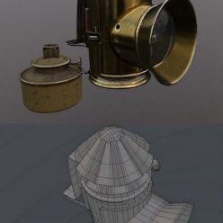 3D model Steampunk Lantern PBR