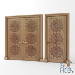 3D model Arabic door set