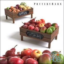 3D model Pottery Barn Stackable Fruit and Vegetable Crates