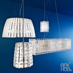 3D model Crystal chandelier set (Odeon, Lightstar)