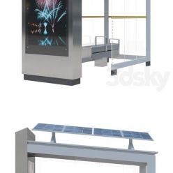 3D model City bus shelter