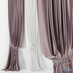 3D model Curtain with bead pickup