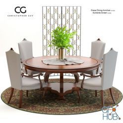 3D model Christopher Guy Grace Dining Set