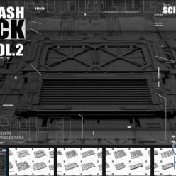 3D model ArtStation Marketplace – Sci-Fi walls Kitbash Pack 80+_Vol.2