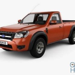 3D model Ford Ranger Regular Cab 2009