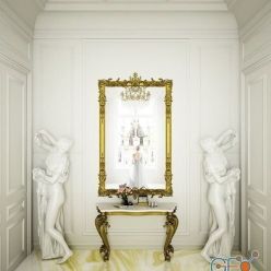 3D model Neoclassical Interior 02