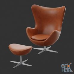 3D model Armchair Egg 001