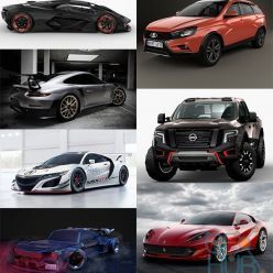 3D model Car 3D Model Bundle 2018 Vol. 2