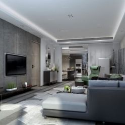 3D model Living room space A059