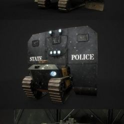 3D model SWAT RIOT BOT PBR