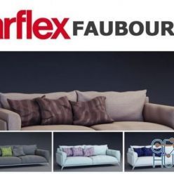 3D model Sofa by Arflex – Faubourg