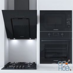 3D model Black appliances Kuppersberg