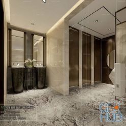 3D model Modern Bathroom Interior Scene 03