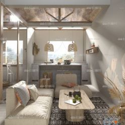 3D model Apartment Interior (Corona) 04