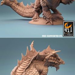 3D model Adult Brown Dragon – 3D Print