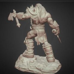 3D model Orc and Asian Dragon Sculpt – 3D Print