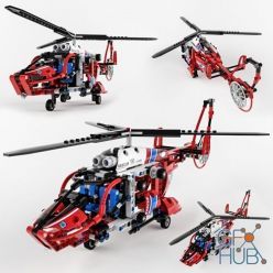 3D model 8068 Rescue Helicopter by Lego