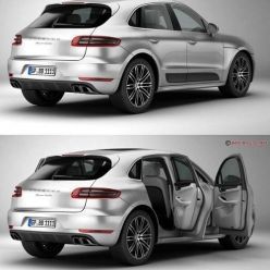 3D model Porsche Macan Turbo 2015 car