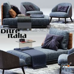 3D model Day bed and armchair by Ditre Italia