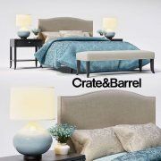 3D model Crate&Barrel Colette bed