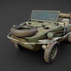 3D model Schwimmwagen Volkswagen Typ 166 PBR